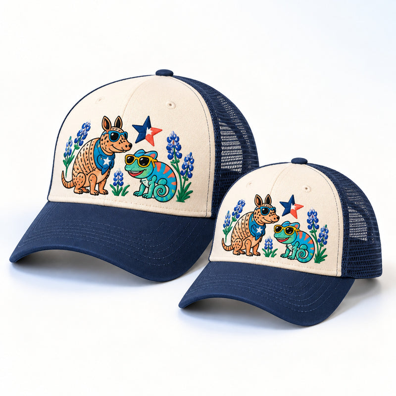 Sam + Cameleon Trucker Hat Duo